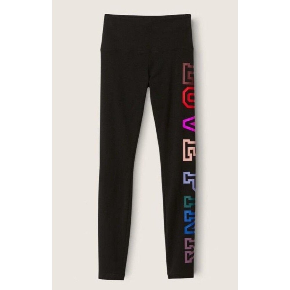 VS PINK leggings rainbow logo L